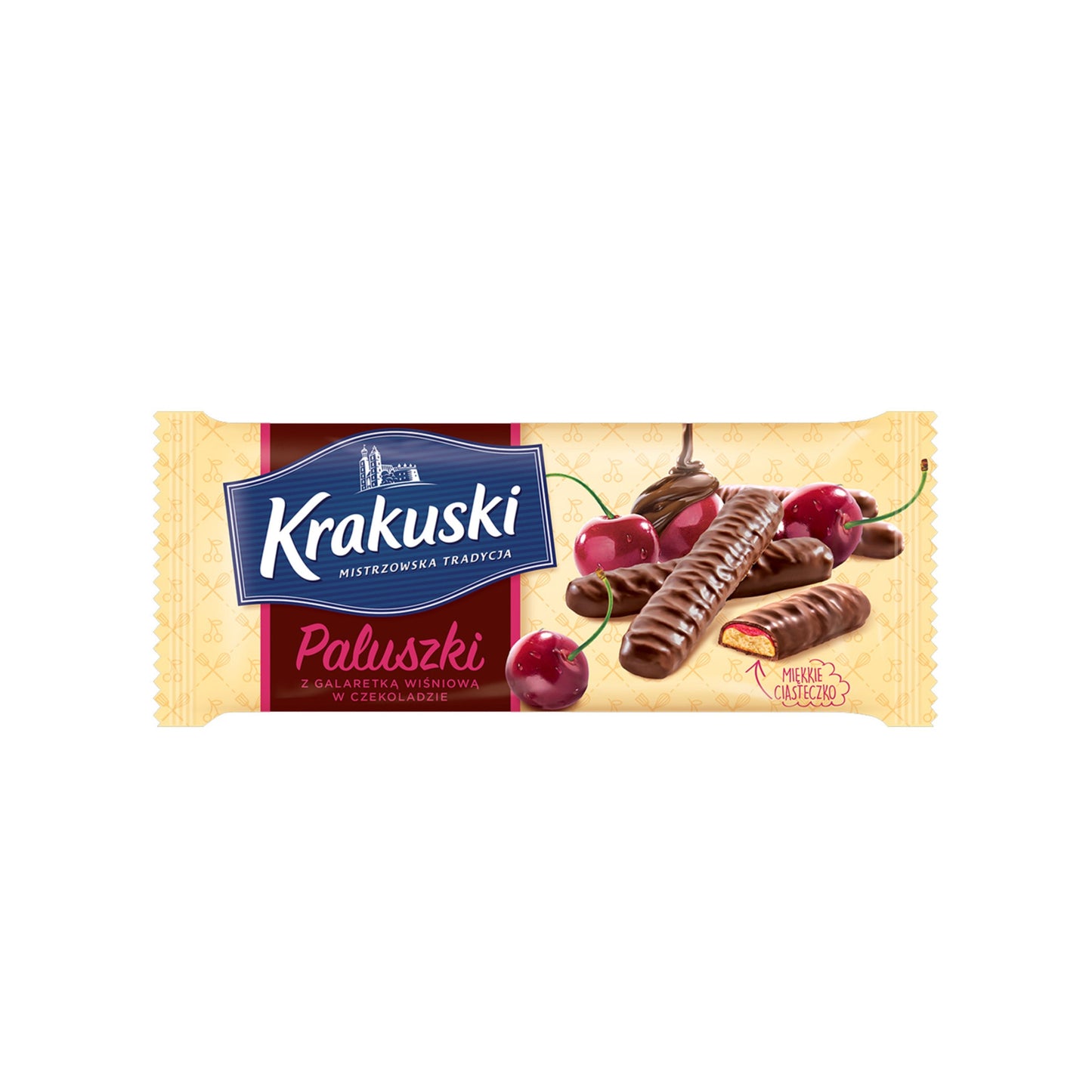 Krakuski Chocolate Fingers with Cherry (Poland)