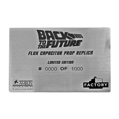 Back to the Future 1:1 scale Flux Capacitor Prop Replica [PRE-ORDER/DROP-SHIP: Expected Availability February 2024!]