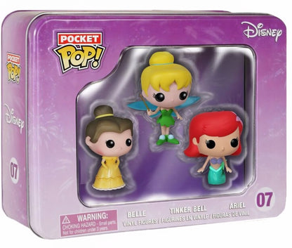 Pocket POP! Disney: 07 Princesses, Belle / Tinker Bell /  Ariel (3-PK)