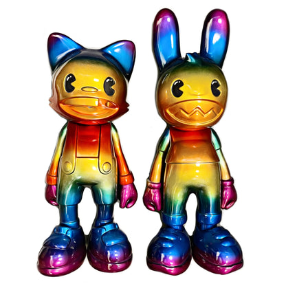 SuperPlastic: Lil' Helpers (Krackerman), Rainbow (1/1 PCS) (Custom)