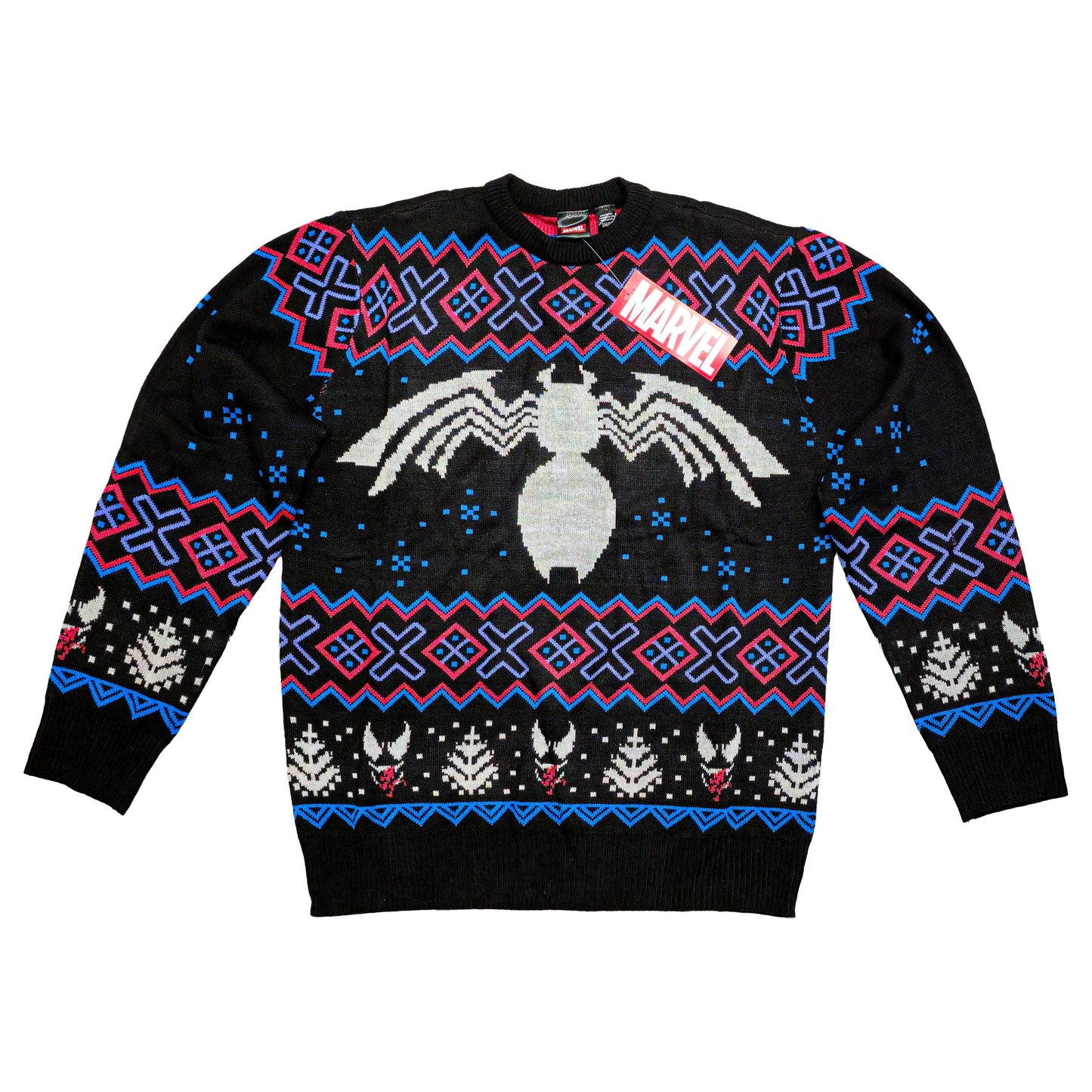 Marvel Venom Symbol Offcially Licesned Adult Holiday Ugly Christmas Sweater