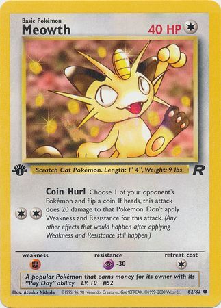 PCG: 062/082 Team Rocket, Meowth