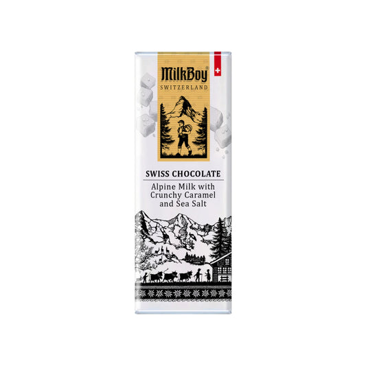 Milkboy Alpine Milk Chocolate With Crunchy Caramel And Sea Salt Mini Bar (Switzerland)