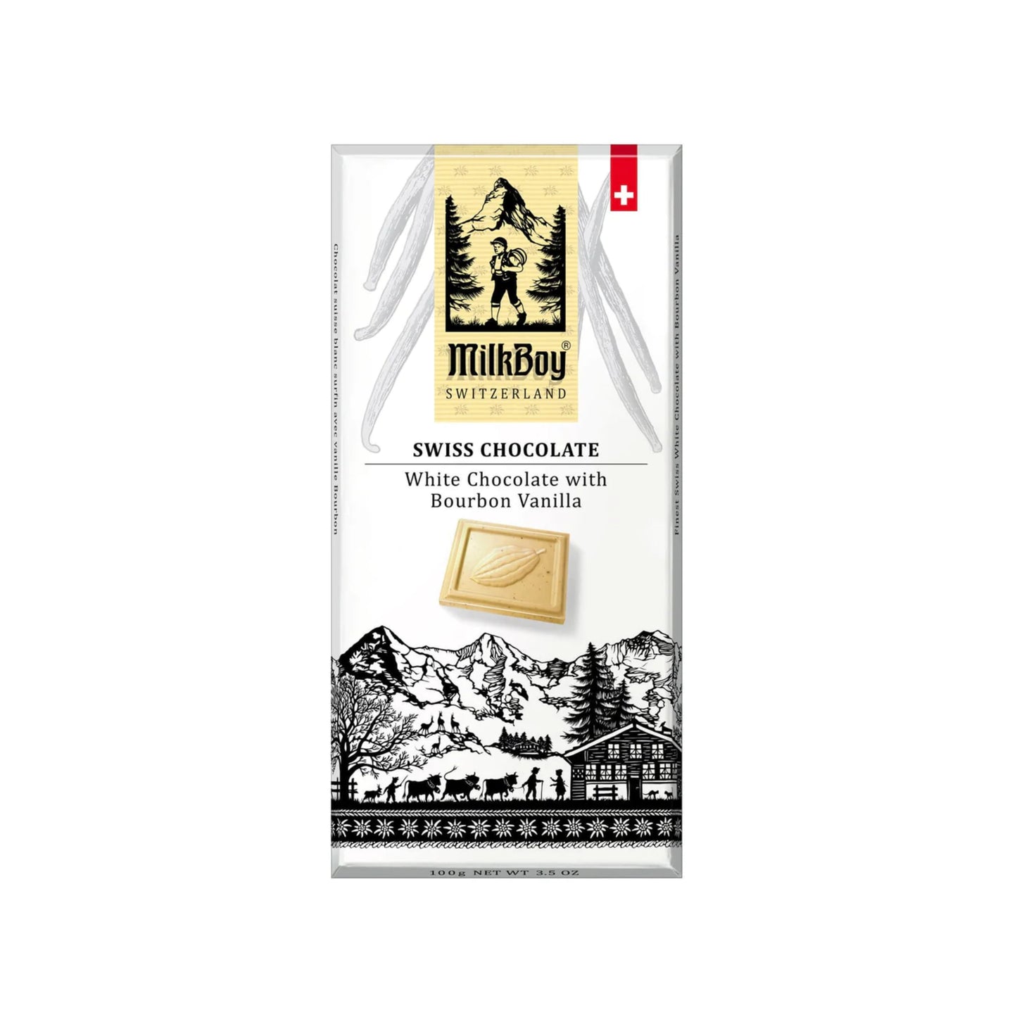 Milkboy White Chocolate With Bourbon Vanilla Bar (3.5oz)(Switzerland)