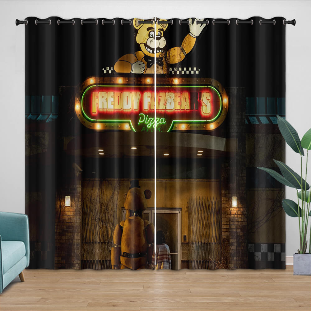 Movie Five Nights At Freddys Curtains Kids Blackout Window Drapes