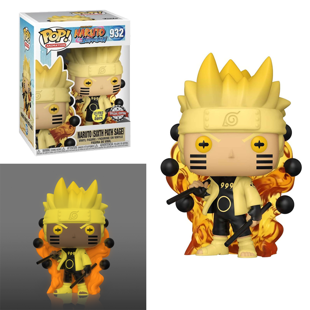 Funko POP! Naruto Shippuden - Naruto Six Path Sage (Glow In The Dark) Vinyl Figure #932 Special Edition Exclusive