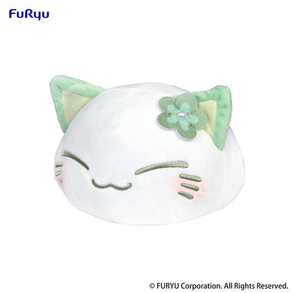 Nemuneko Cat Pastel Color Plush Toy -Green-