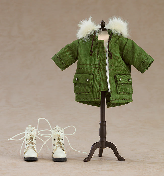 Nendoroid Doll Warm Clothing Set: Boots & Mod Coat (Khaki Green)