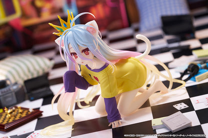 No Game No Life - Shiro Desktop Cute Prize Figure (Cat Ear T-Shirt Ver.)