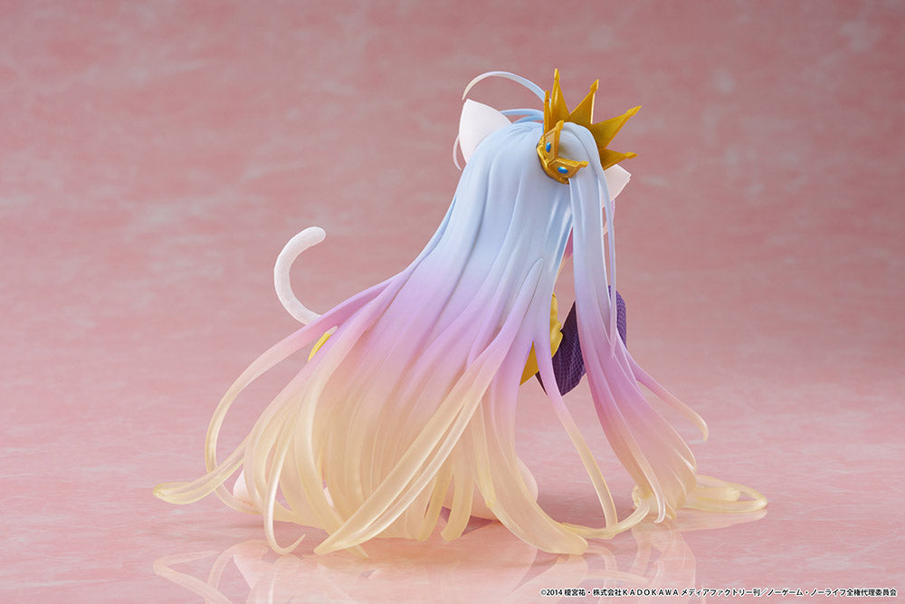 No Game No Life - Shiro Desktop Cute Prize Figure (Cat Ear T-Shirt Ver.)