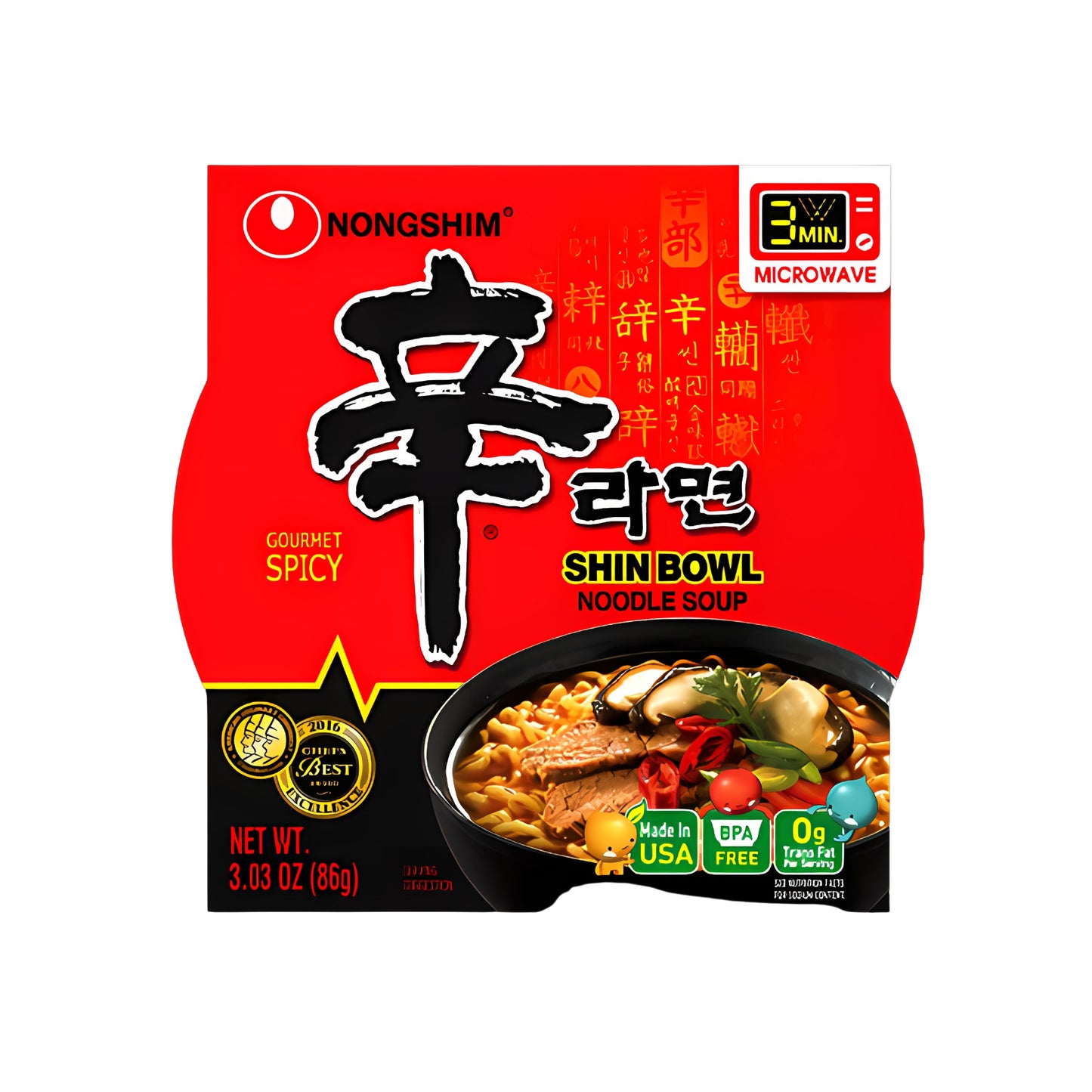 Nongshim Shin Bowl Noodle Soup (Korea)