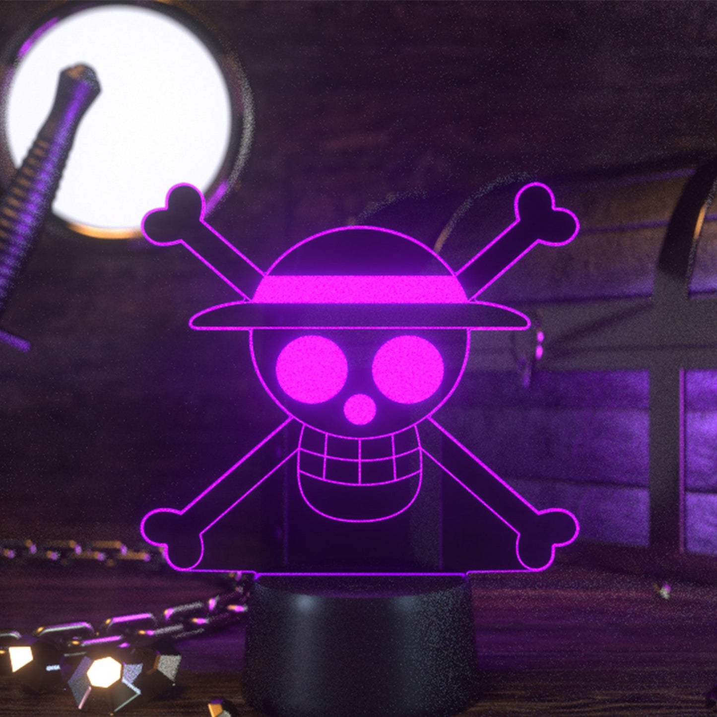 Jolly Roger Otaku Lamp (One Piece)