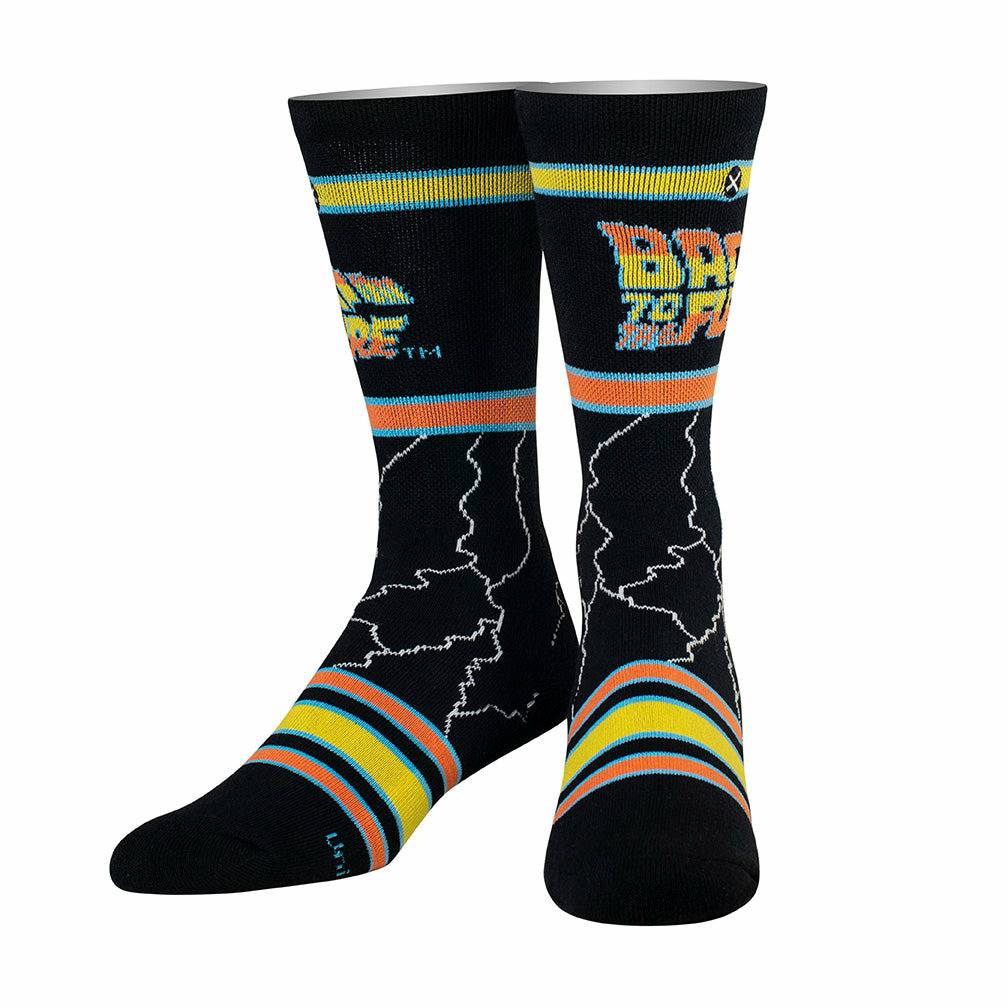 Zurück in die Zukunft „Lightning“ Herren-Crew-Stricksocken (Größe 8–12)