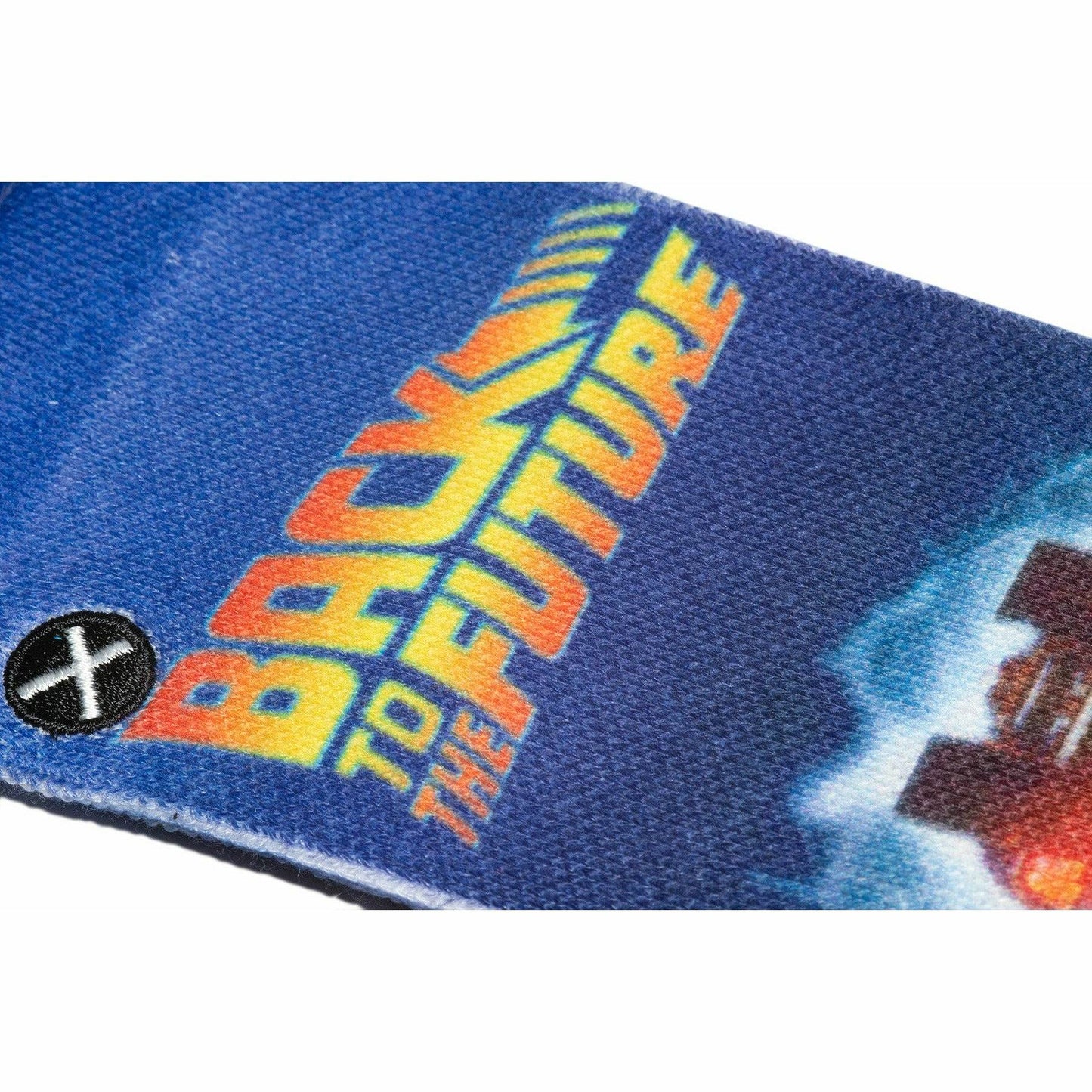 Back to the Future "Back in Time" Men's Crew Straight Down Sublimation Socks (Size 8-12)