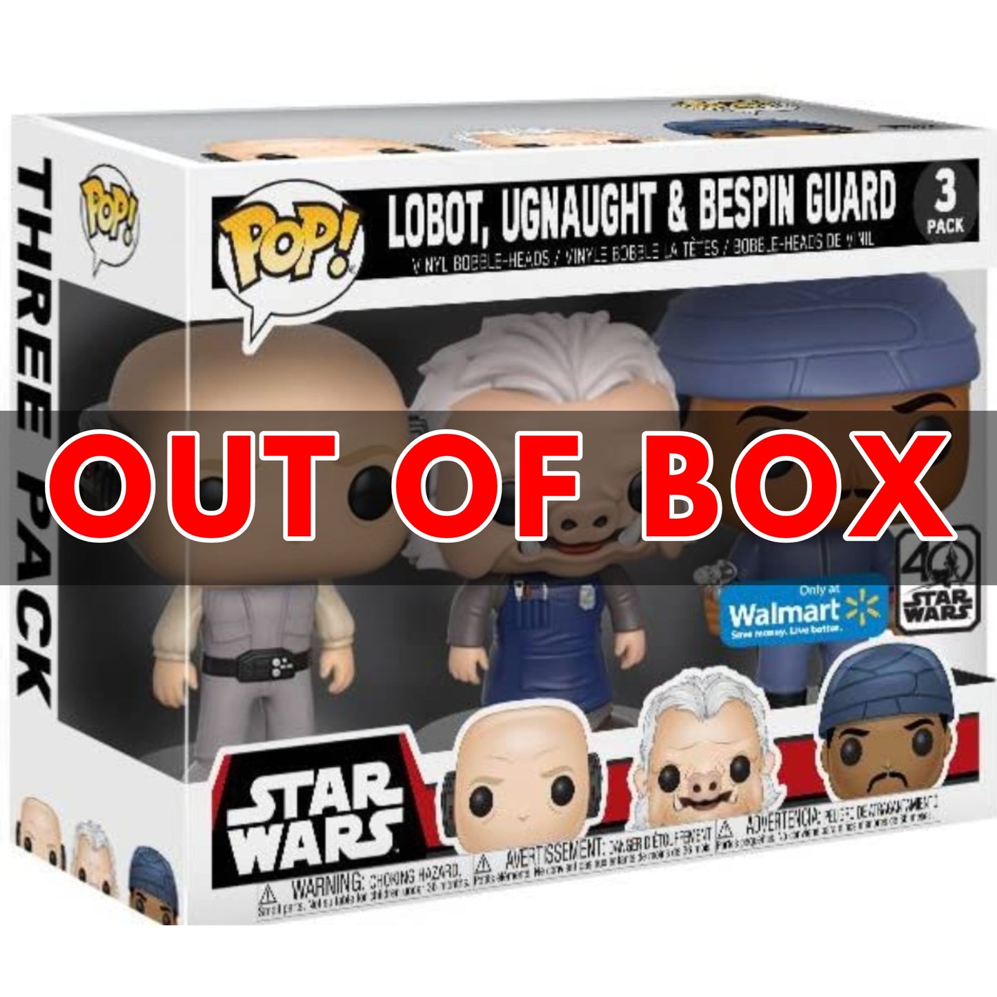 POP! Star Wars: Lobot / Ugnaught /  Bespin Guard (3-PK) Exclusive