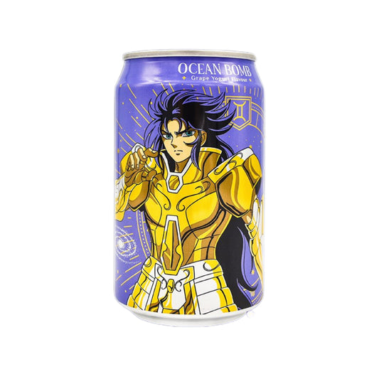 Ocean Bomb Saint Seiya Sparkling Water Grape Yogurt Flavor (Taiwan)