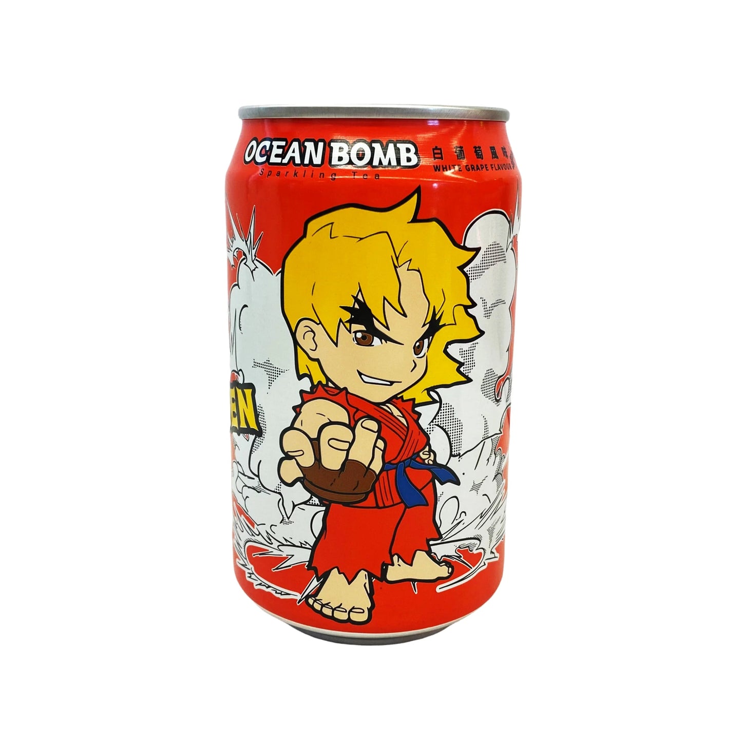 Ocean Bomb Street Fighter White Grape Flavor Sparkling Tea (Taiwan)