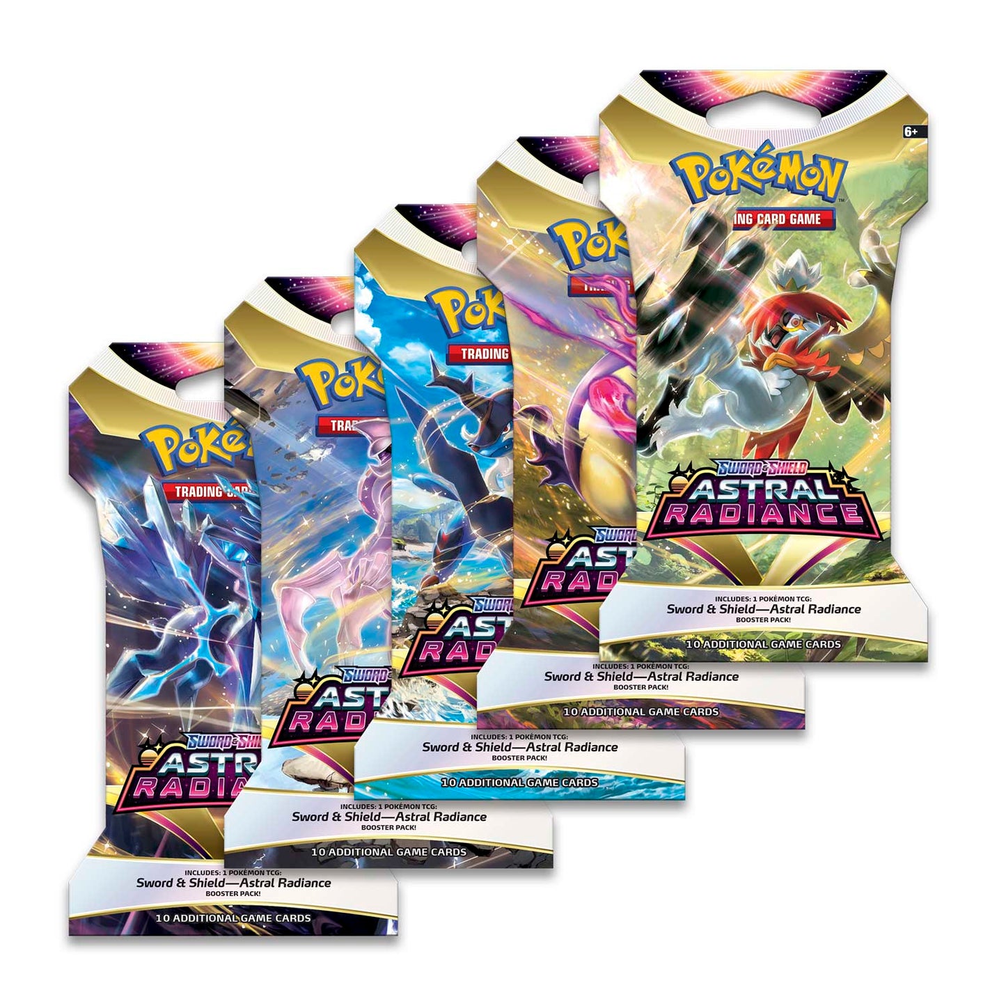 Pokémon-Sammelkartenspiel: Sword &amp; Shield-Astral Radiance Sleeved Booster Pack (10 Karten) 