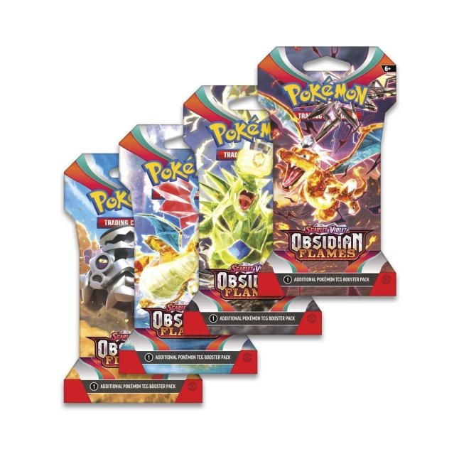 Pokémon-Sammelkartenspiel: Scarlet &amp; Violet-Obsidian Flames Sleeved Booster Pack (10 Karten, 1 Packung) 