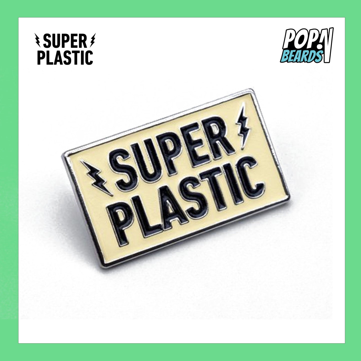 SuperPlastic: Pins, Logo (YLW)