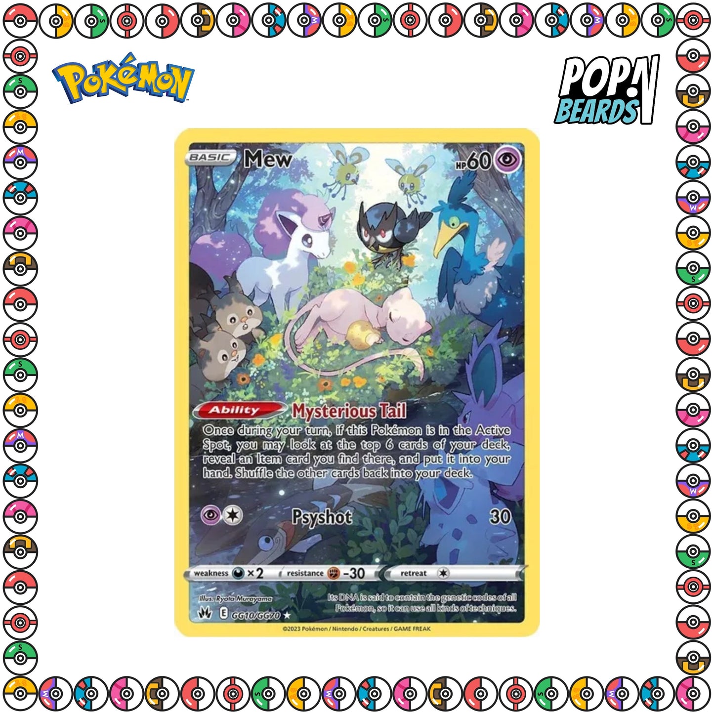 PCG: GG10/GG70 CRZ (Galarian G), Mew (Holo Foil)