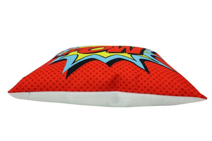 POW | Anime | Fun Gifts | Pillow Cover | Home Decor | Superhero | Happy Birthday | Kids Room | Red Throw PIllow | Kids Decor | Room Decor