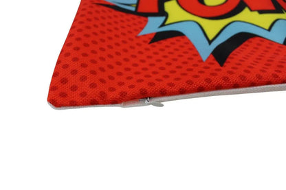 POW | Anime | Fun Gifts | Pillow Cover | Home Decor | Superhero | Happy Birthday | Kids Room | Red Throw PIllow | Kids Decor | Room Decor