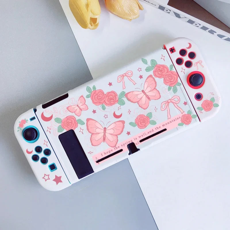 Pink Butterfly Nintendo Switch Case