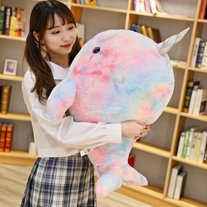 Plumpy Angel the Colorful Narwhale Plushie