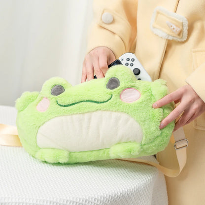 Plush Frog Bag for Nintendo Switch