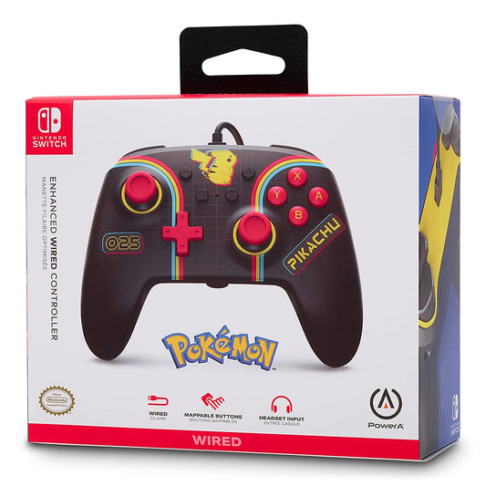 PowerA Enhanced Wired Controller for Nintendo Switch - Pokémon: Pikachu Arcade