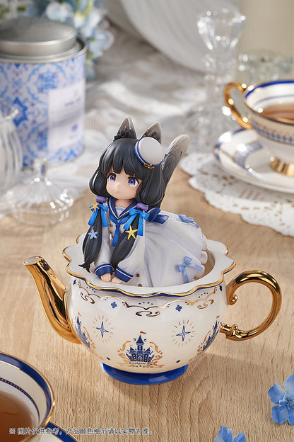 RIBOSE DLC SERIES "TEA TIME CATS" COW CAT NON-SCALE FIGURINE