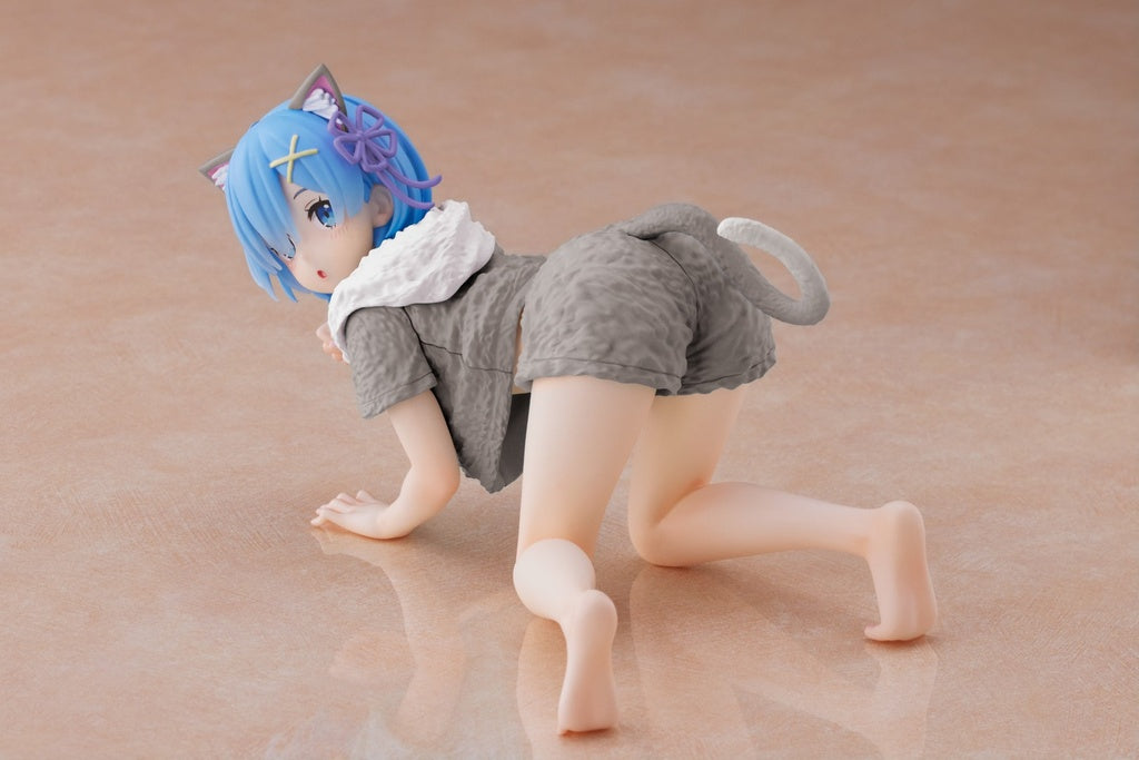 Re:Zero Starting Life in Another World Desktop Cute Figure - Rem (Cat Roomwear Ver.) Renewal Edition