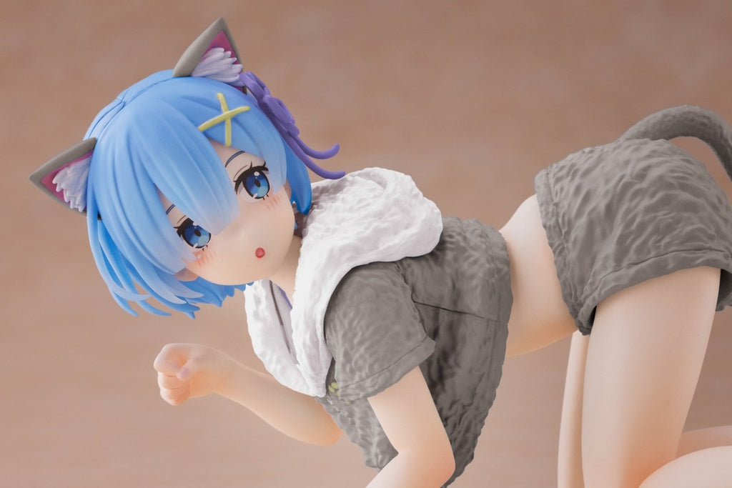 Re:Zero Starting Life in Another World Desktop Cute Figure - Rem (Cat Roomwear Ver.) Renewal Edition