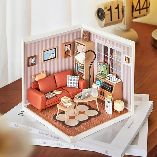 Rolife Cozy Living Lounge DIY Miniaturhaus aus Kunststoff