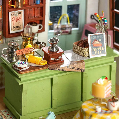 Rolife: Miniatur-Puppenhaus-Set „Blumige Süßigkeiten und Tees“.