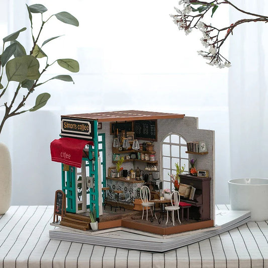 Rolife: Simon's Coffee Shop Miniatur-Puppenhaus-Bausatz zum Selbermachen