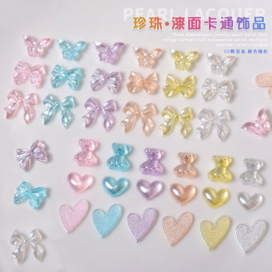 Shiny Pastel Nail Charms