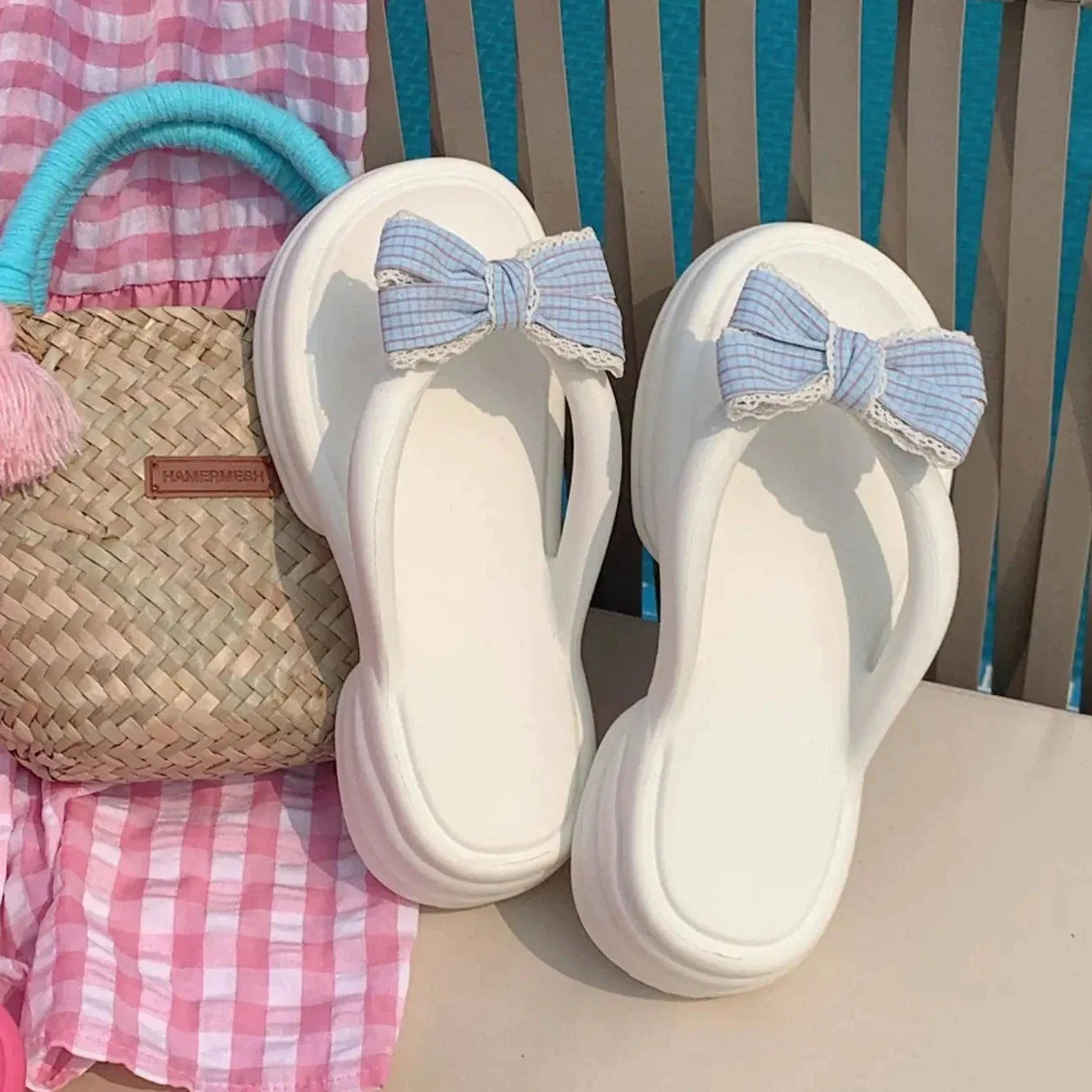 Cute Bow Beach Sandals
