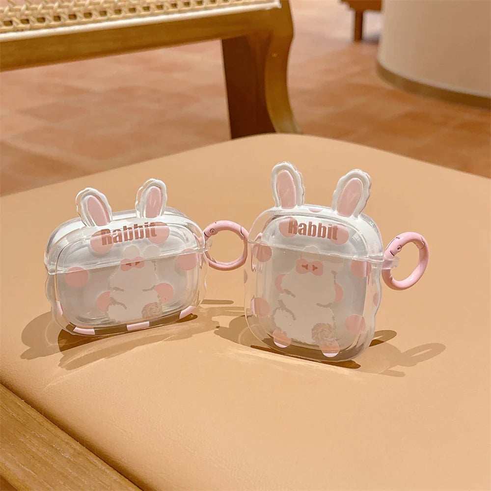 Bunny Ears Transparent AirPods Case