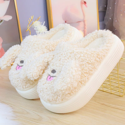 Thick Heel Puppy Slippers