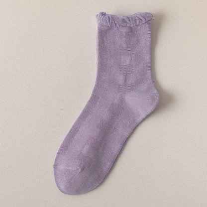 Purple Floral Socks