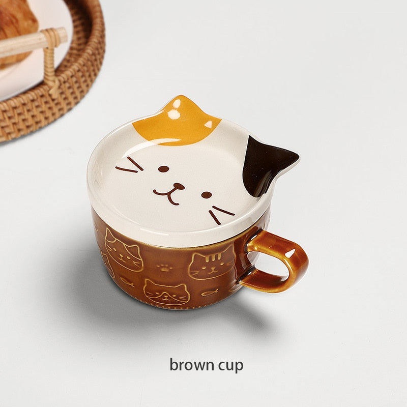 Ceramic Cat Ramen Bowls