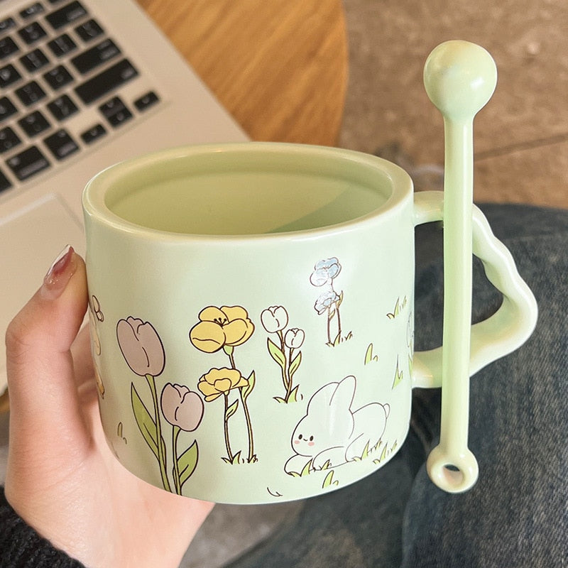 Flower Bunny Mugs