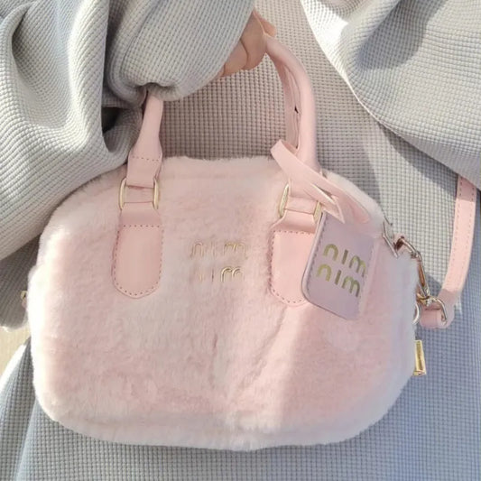 Pink Plush Fashion Handbag