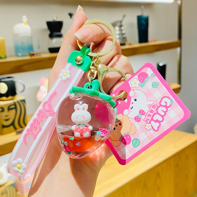 Sweet Strawberry Doll Keychain