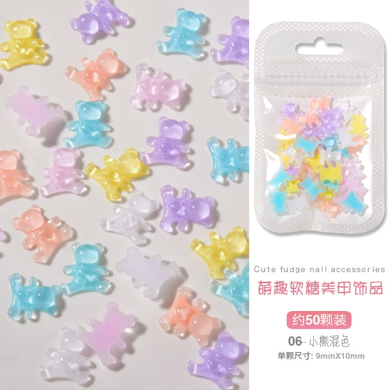 Shiny Pastel Nail Charms