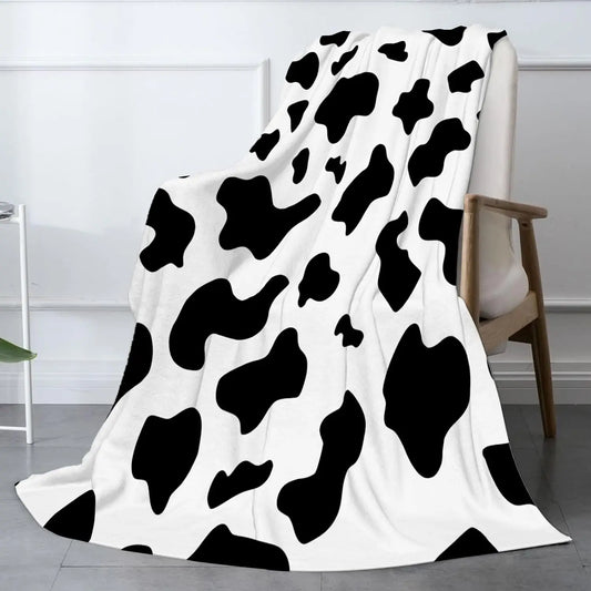 Cow Print Flannel Blanket