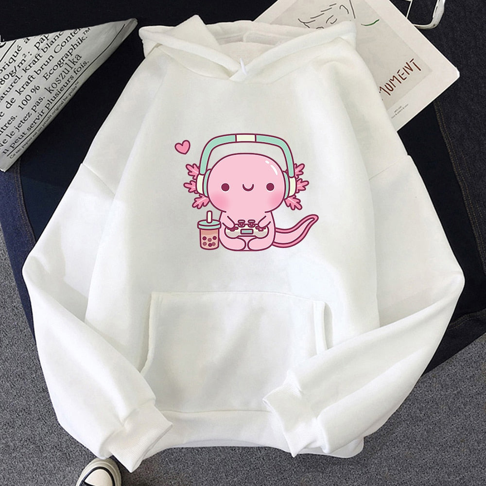 Axolotl Gamer Kapuzenpullover