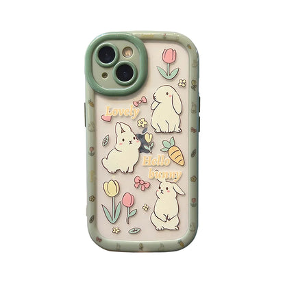 Tulip Bunnies iPhone Case